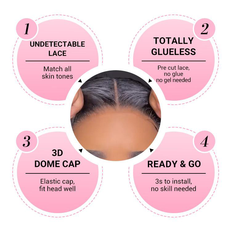 Glueless Ready To Go Wigs - Super Invisible LY Lace Highlight Curly Human Hair Wig