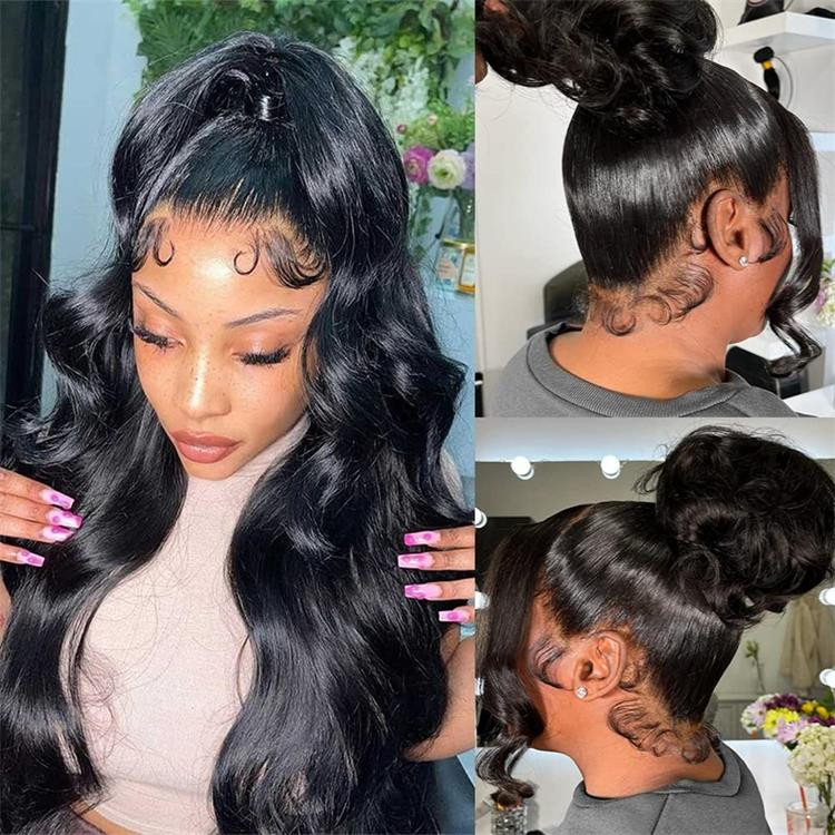 Human hair lace front ponytail wigs store