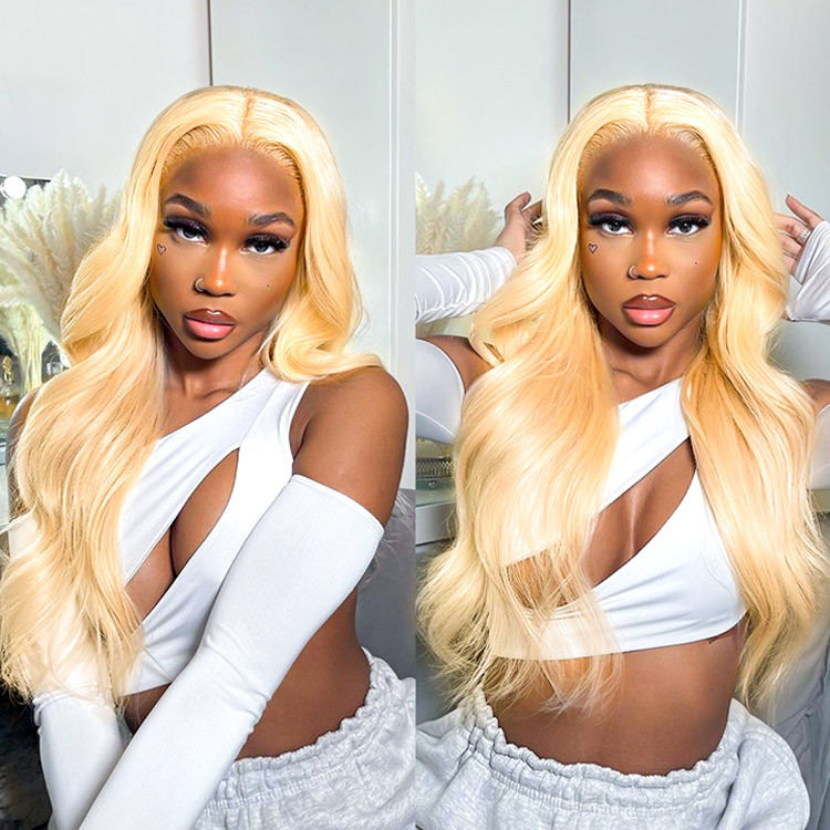 613 Blonde Lace Front Wigs Human Hair West Kiss Hair